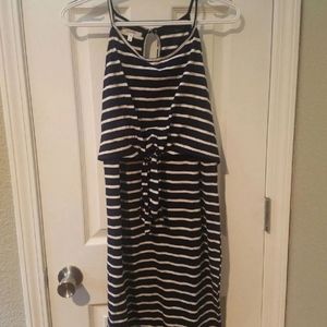 Maurices Small Navy White Striped Dress